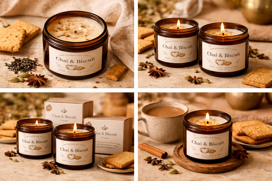 Chai Biscuit Candle(Pair) - Buy Online India