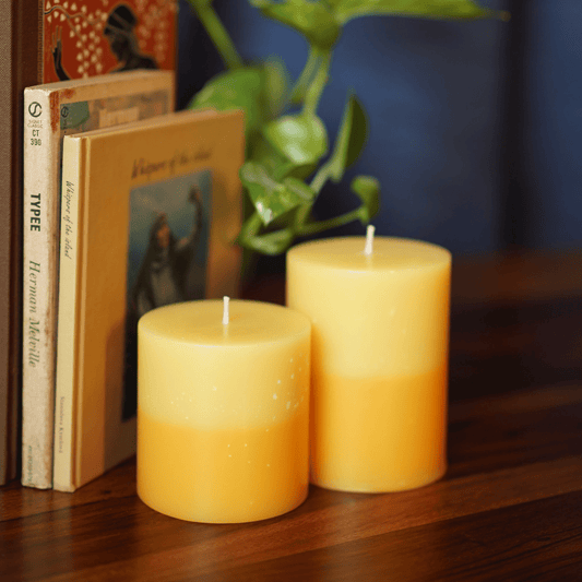 Ombre Pillar Candle - Teal Tree India