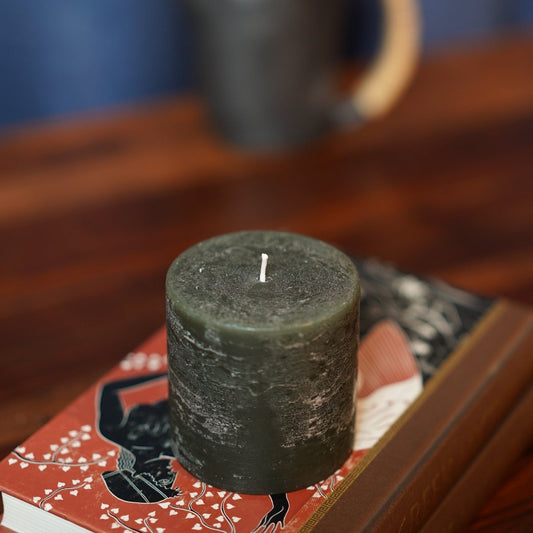 TTI Finish Pillar Candle - Teal Tree India