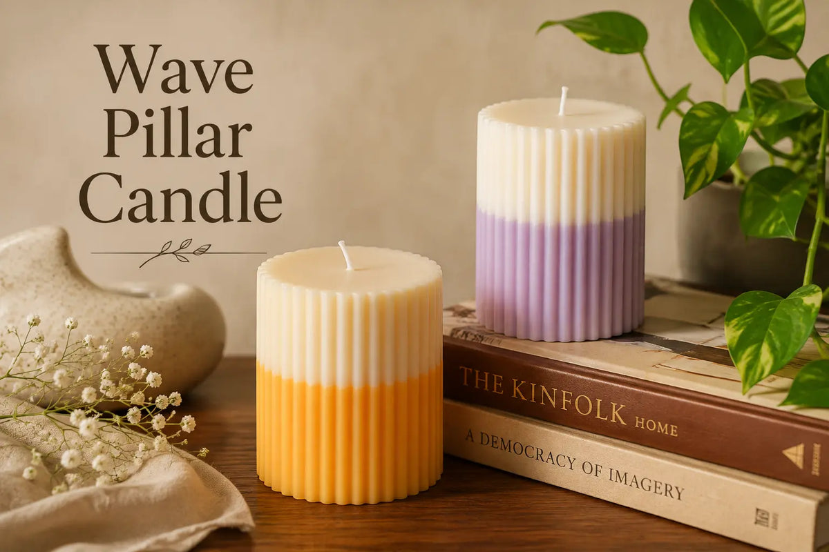 Wave Pillar Candle