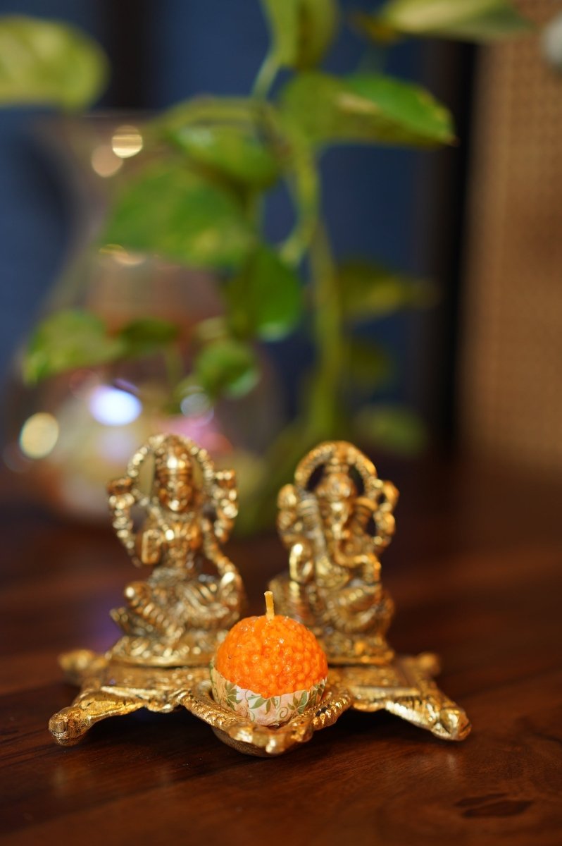 Motichur Laddoo Candle - Teal Tree India