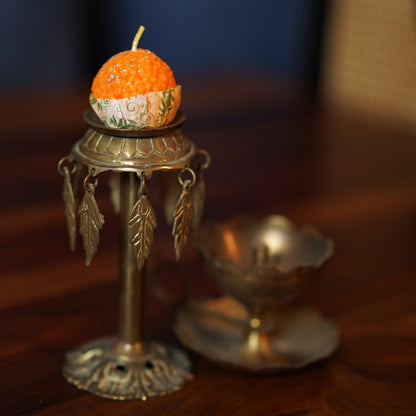 Motichur Laddoo Candle - Teal Tree India