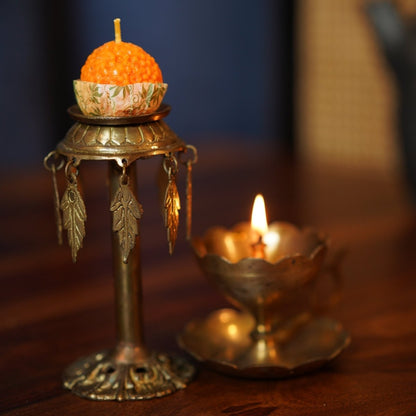 Motichur Laddoo Candle - Teal Tree India