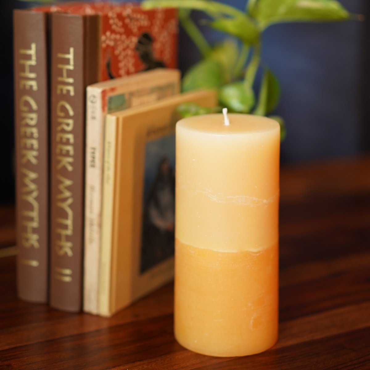 Rustic Finish Pillar Candle - Teal Tree India