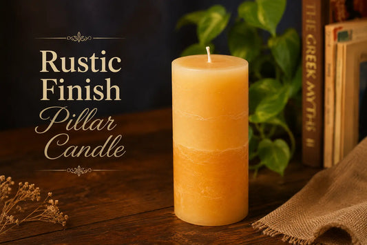 Rustic Finish Pillar Candle